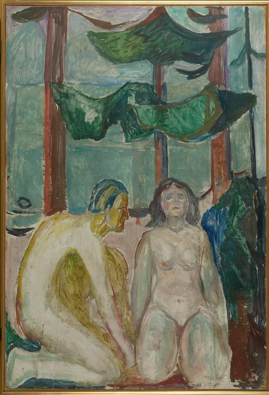 Naken par under träden - Edvard Munch