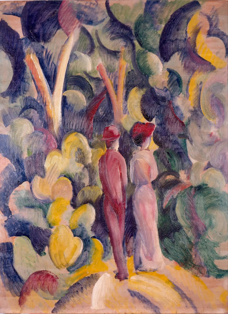 Par på skogsstigen - August Macke
