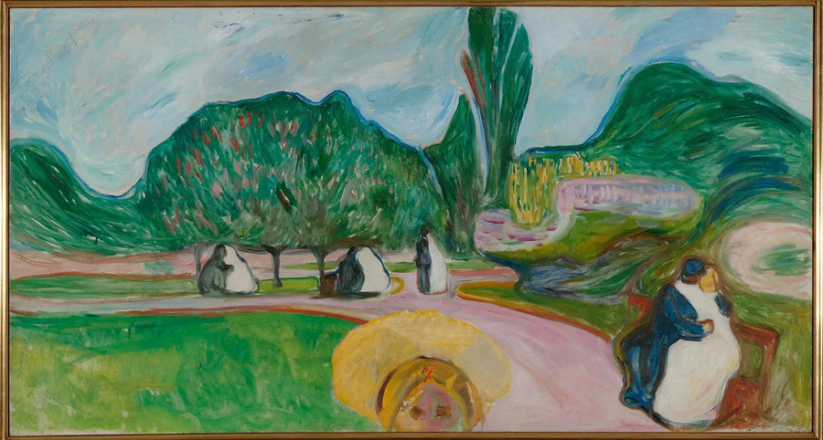 Kyssande par i parken (Frise Linde) - Edvard Munch