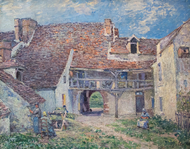 Gårdsgård i Saint-Mammès - Alfred Sisley