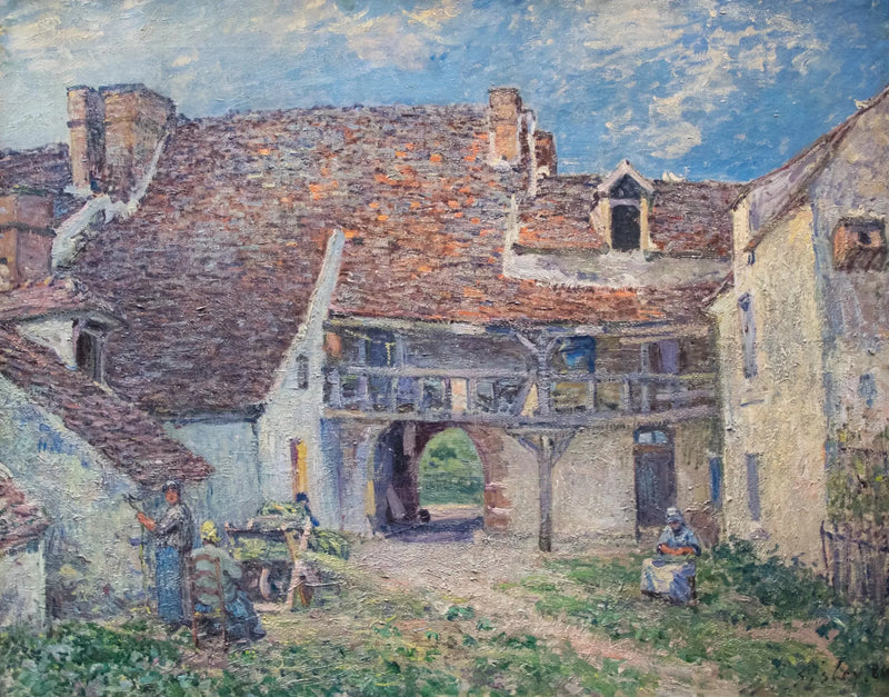 Gårdsgård i Saint-Mammès - Alfred Sisley