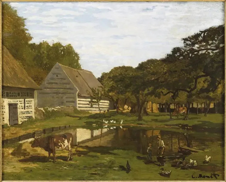 Gårdsplan i Normandie - Claude Monet
