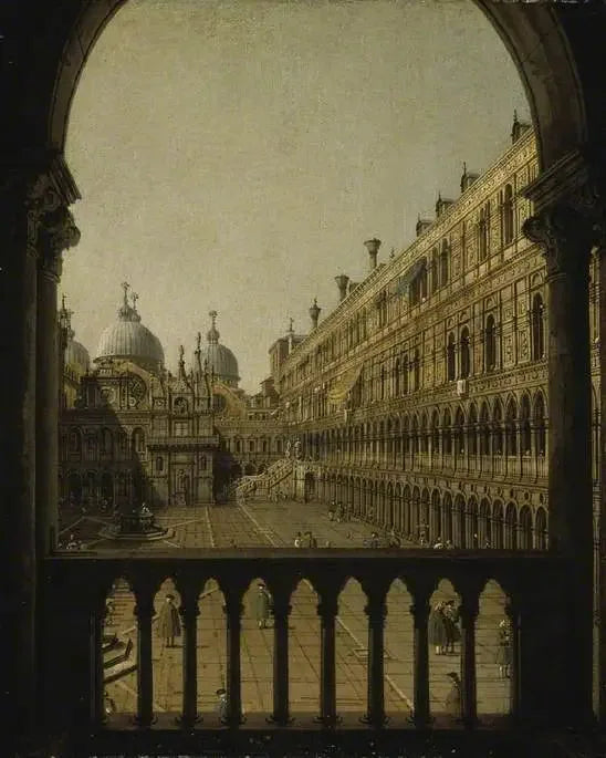 Innergården i Dogepalatset, Venedig - Canaletto
