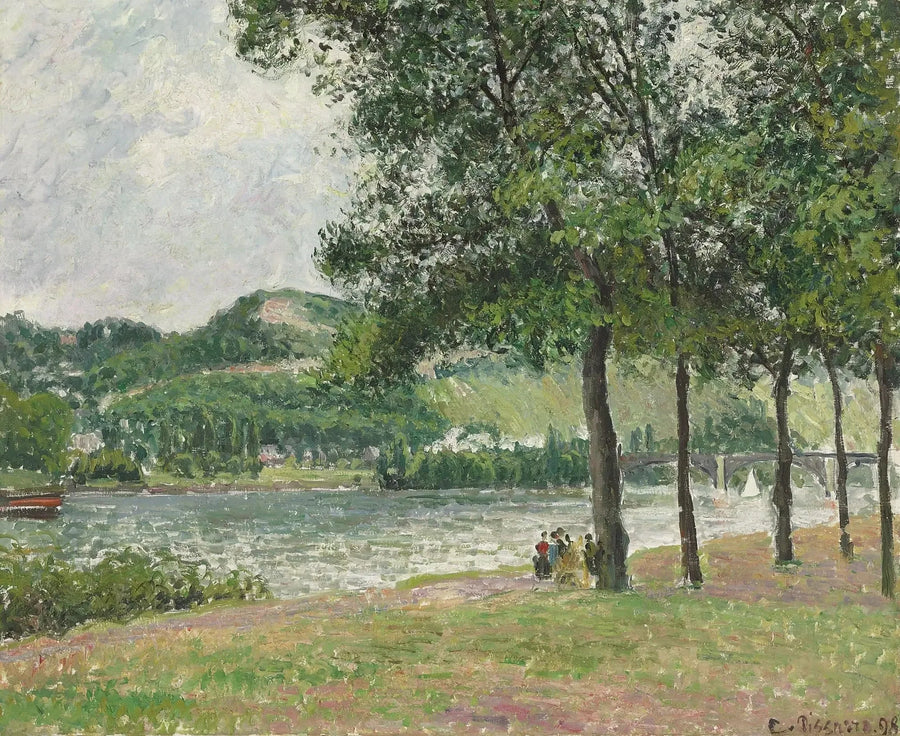 Cours-la-Reine i Rouen, molnigt väder - Camille Pissarro