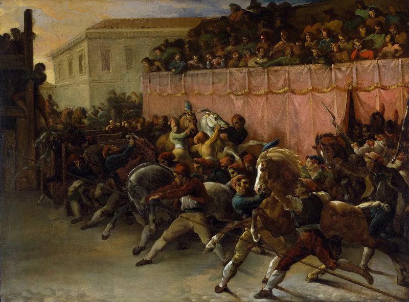 Fria hästkapplöpningar i Rom - Théodore Géricault