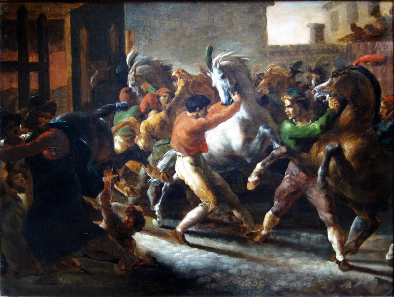 Fria hästkapplöpningar i Rom - Théodore Géricault