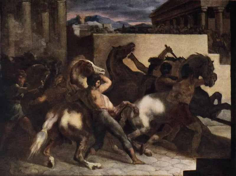 Fria hästkapplöpningar: La Mossa - Théodore Géricault