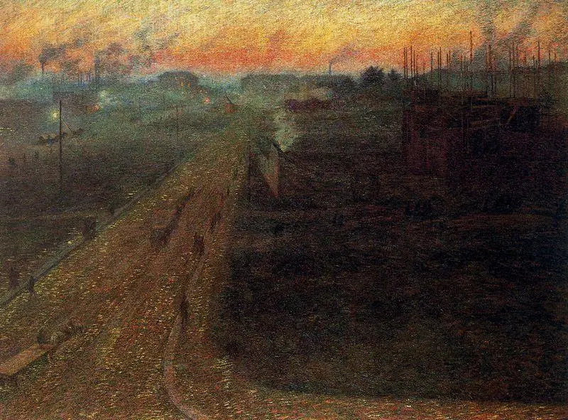 Skymning vid Porta Romana - Umberto Boccioni
