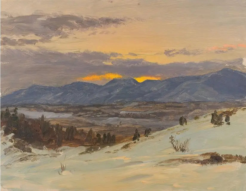 Vinterskymning över Olana - Frederic Edwin Church