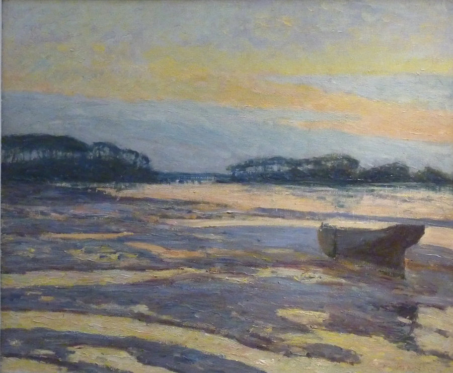 Gult skymning över vassområdena, Loctudy - Maxime Maufra