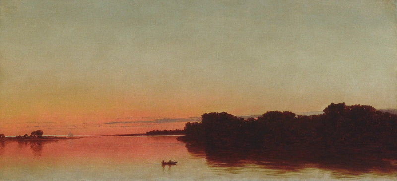 Skymning över Sound, Darien, Connecticut - John Frederick Kensett