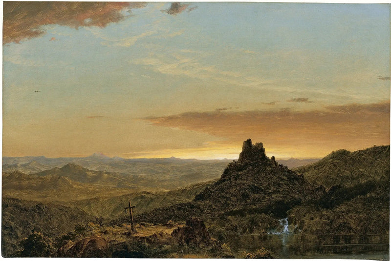 Kors i ett lantligt landskap - Frederic Edwin Church