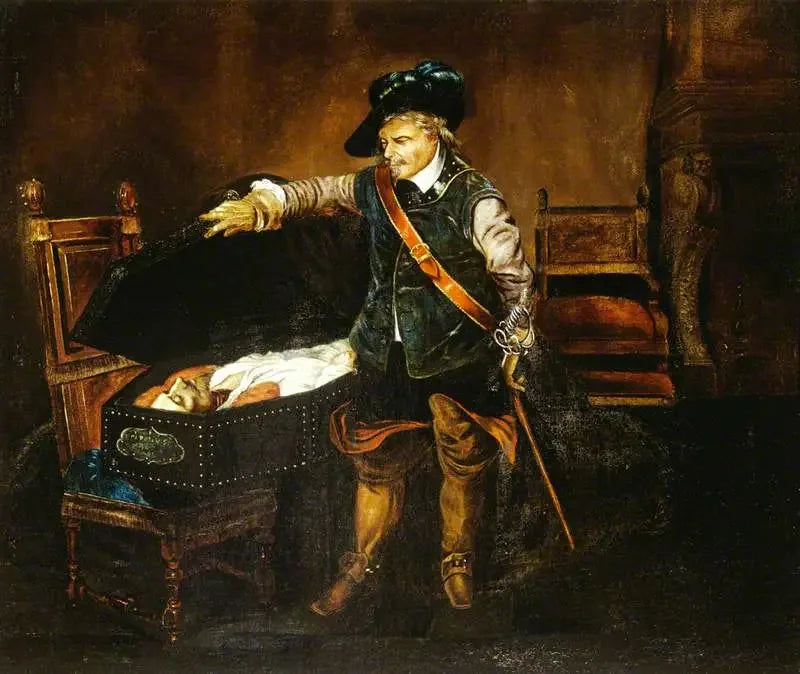 Cromwell som betraktar kroppen av Karl I - Paul Delaroche