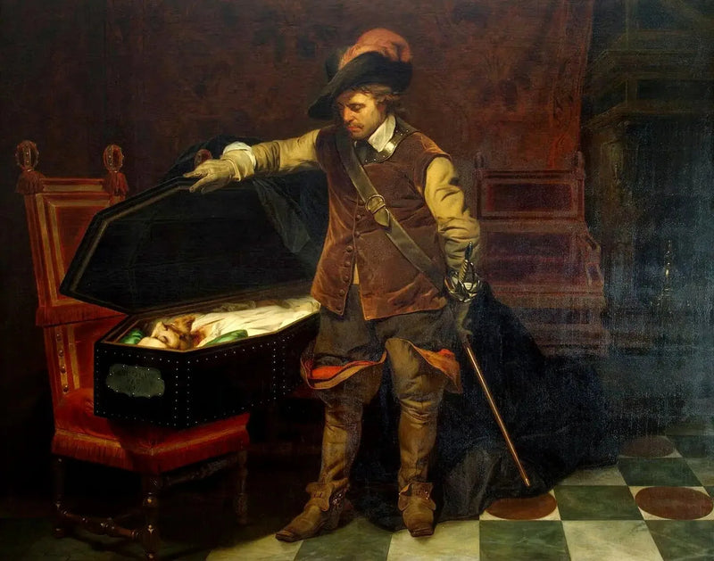 Cromwell framför Charles I:s kista - Paul Delaroche