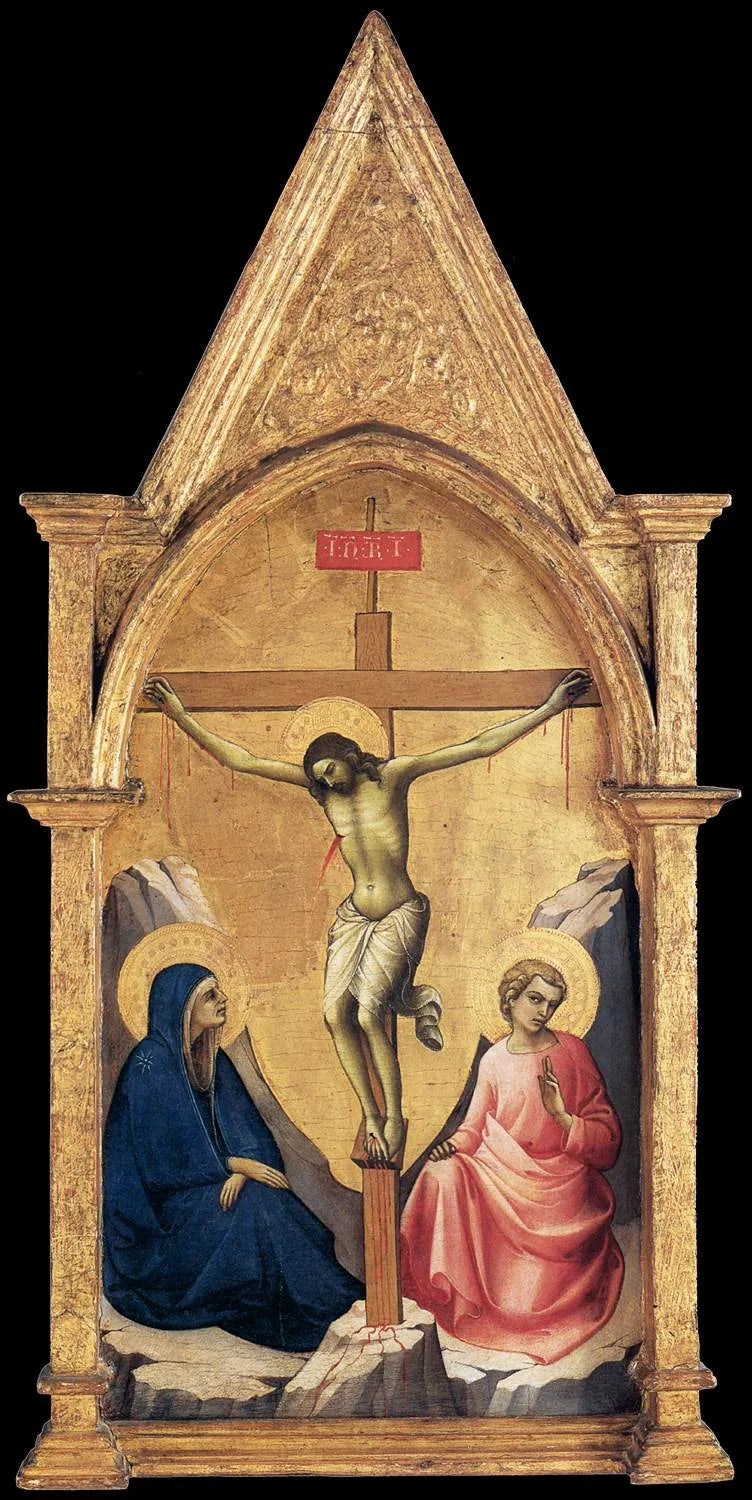 Korsfästelse med Jungfru Maria och Sankt Johannes - Lorenzo Monaco
