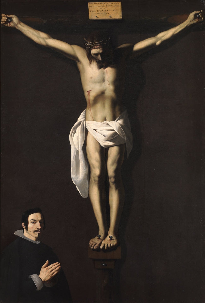 Korsfästelse med en donator - Francisco de Zurbarán