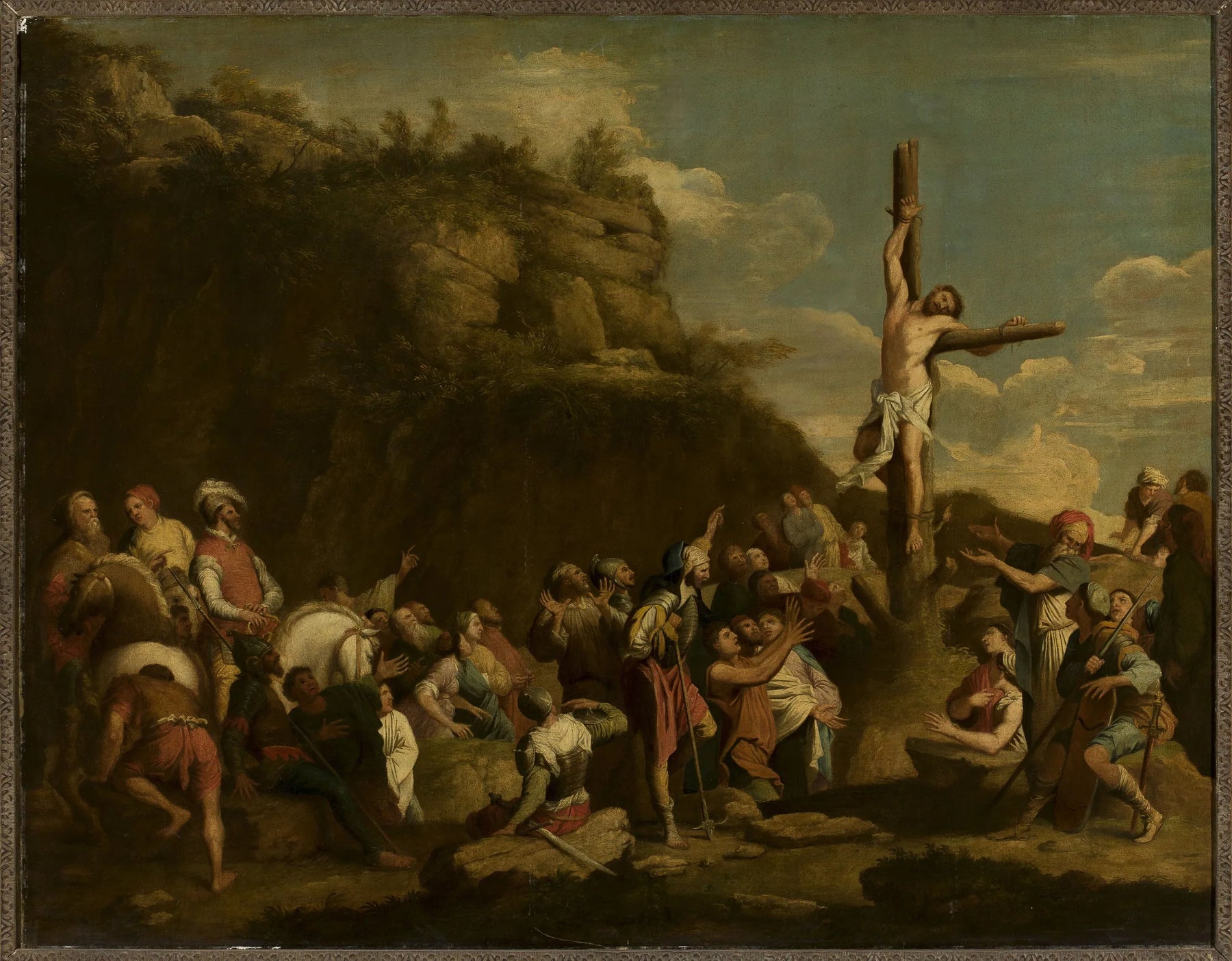 Crucifixion de Polyclète. - Salvator Rosa image 1 tableau peint à l’huile sur toile
