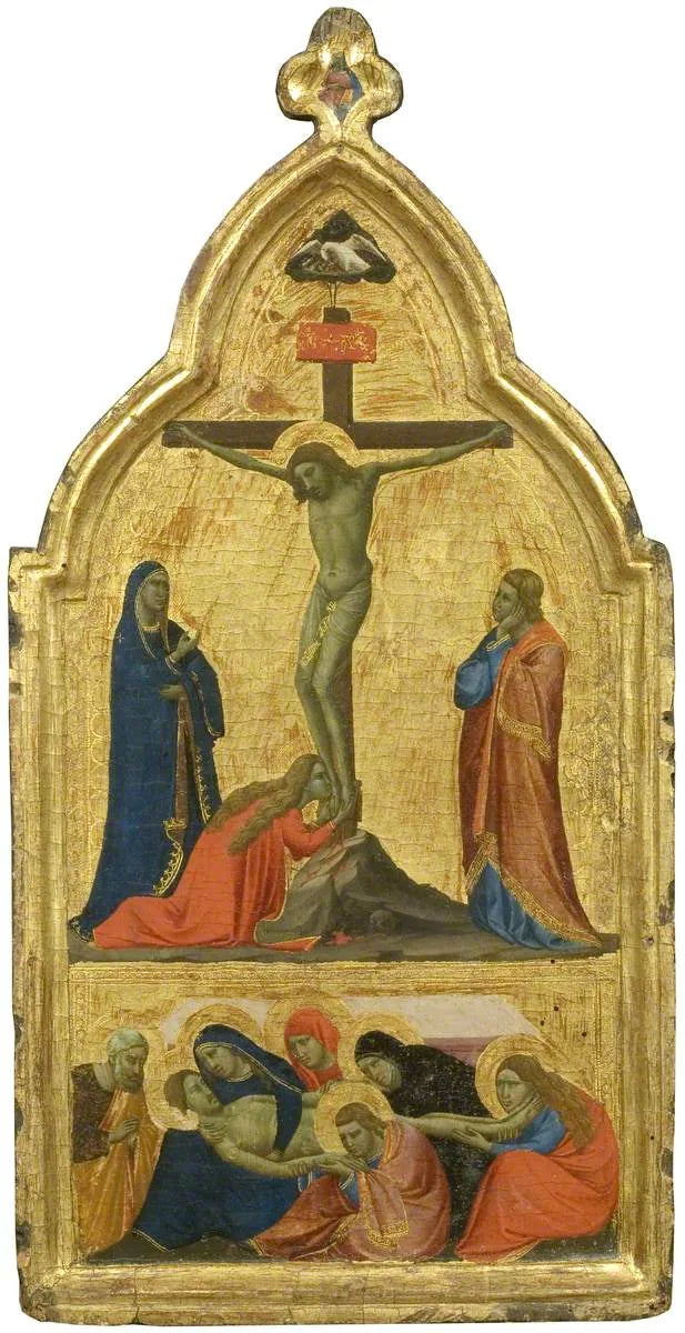 Korsfästelse och Klagan - Taddeo Gaddi