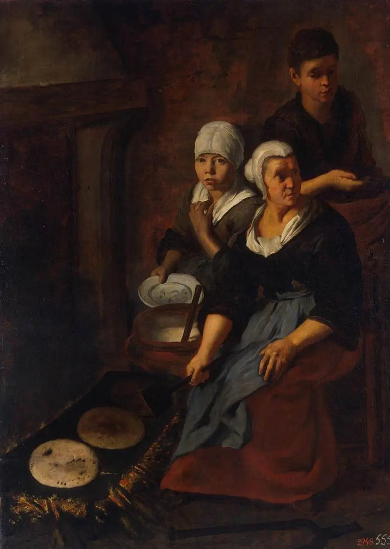 Tillagning av platta pannkakor - Bartolomé Esteban Murillo