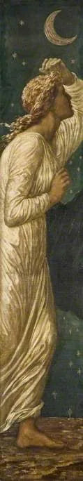 Cupidon och Psyche - Gröna väggmålningar från palatset - Edward Burne-Jones