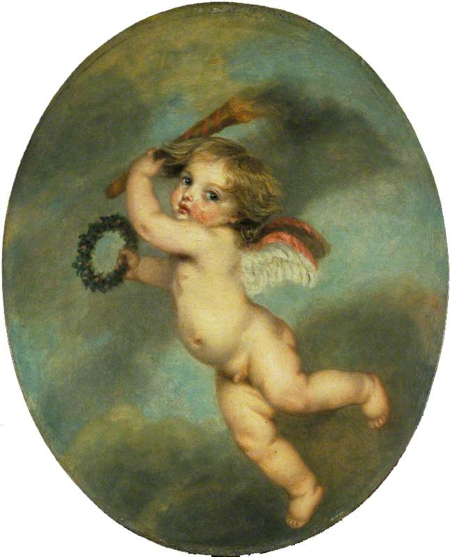 Flygande Cupidon med fack - Jean-Baptiste Greuze