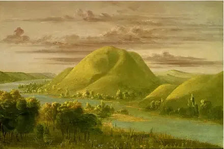 Nyfikna gräsbeklädda klippor, Saint-Pierre-floden - George Catlin