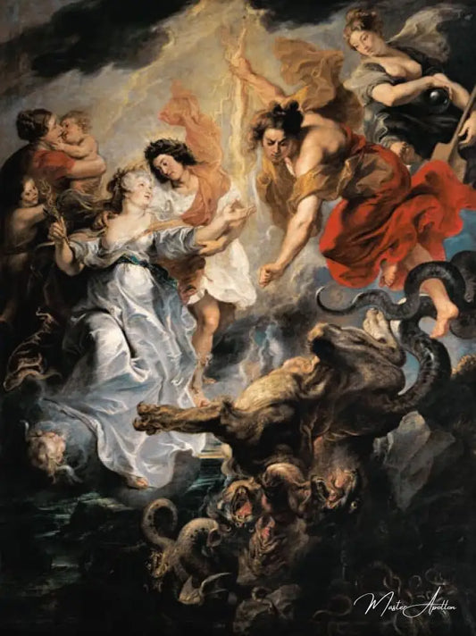 Cycle de Médicis : La réconciliation de la reine avec leur fils - Peter Paul Rubens - Reproductions de tableaux et peintures haut de gamme