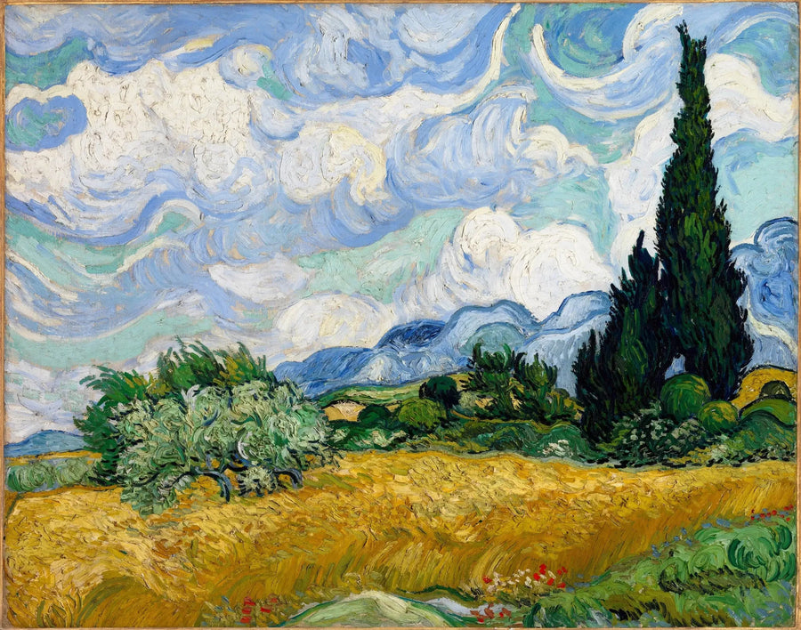 Cypresser vid gyllene vete - Vincent van Gogh
