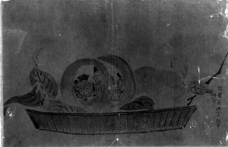 Daikoku, Juro och Ebisu (Lyckans gudar) - Hokusai