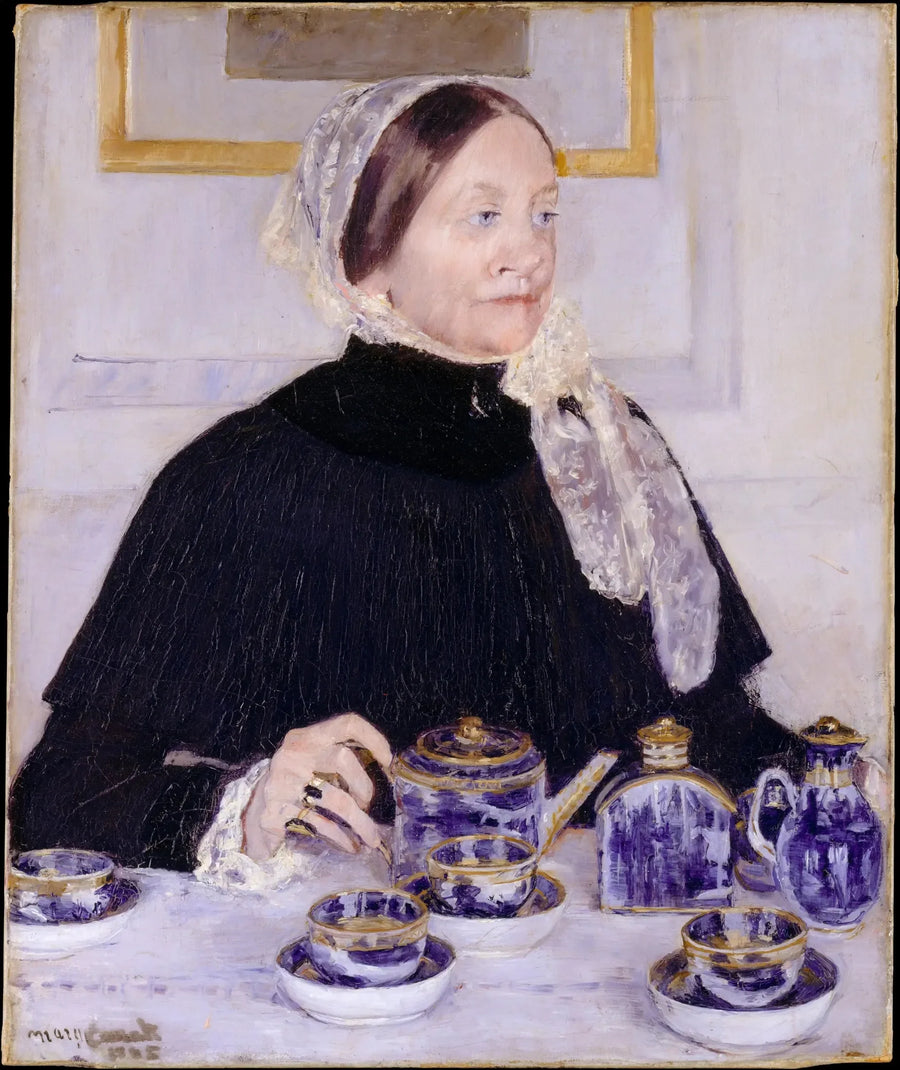 Kvinna vid sitt tebord - Mary Cassatt
