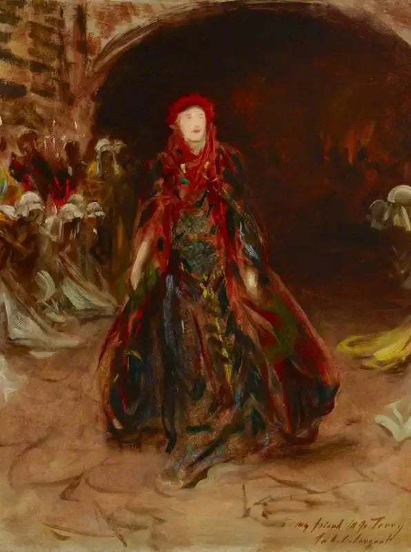 Dame Ellen Terry (1847-1928) i rollen som Lady Macbeth i "Macbeth" av William Shakespeare - John Singer Sargent
