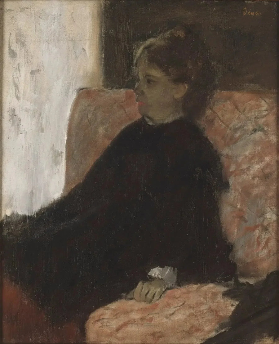 Dam i svart - Edgar Degas