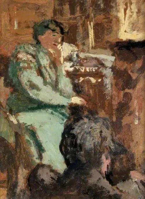 Kvinna i grönt - Édouard Vuillard