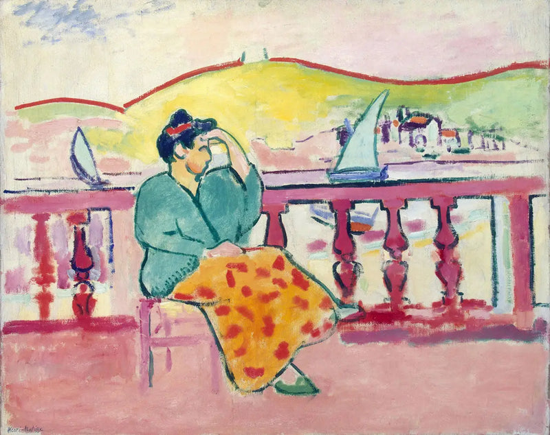 Kvinna på en terrass - Henri Matisse