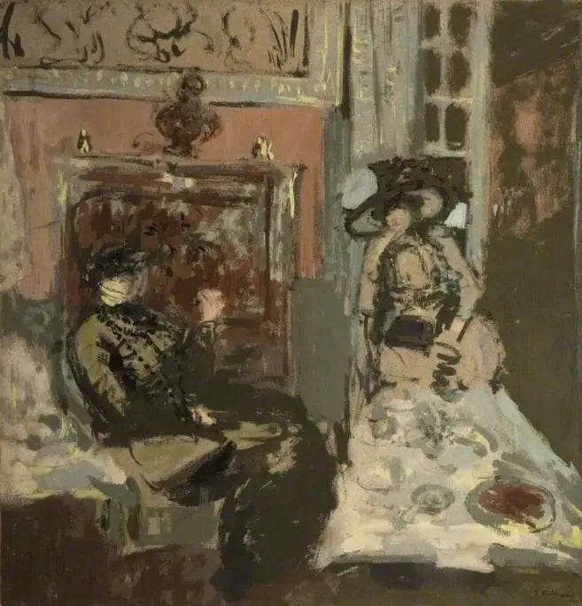 Damer på besök vid te-timmen, Les Pavillons - Édouard Vuillard