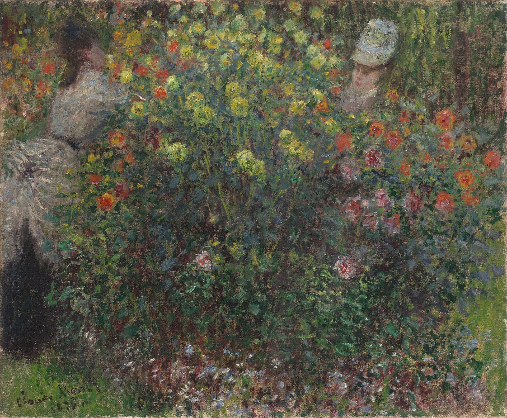 Dames dans les fleurs W383 par Claude Monet, 1875, Galerie nationale de Prague