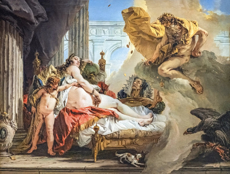 Danaé och Jupiter - Giovanni Battista Tiepolo