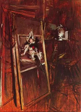 I konstnärens ateljé med fröken Errazuriz - Giovanni Boldini