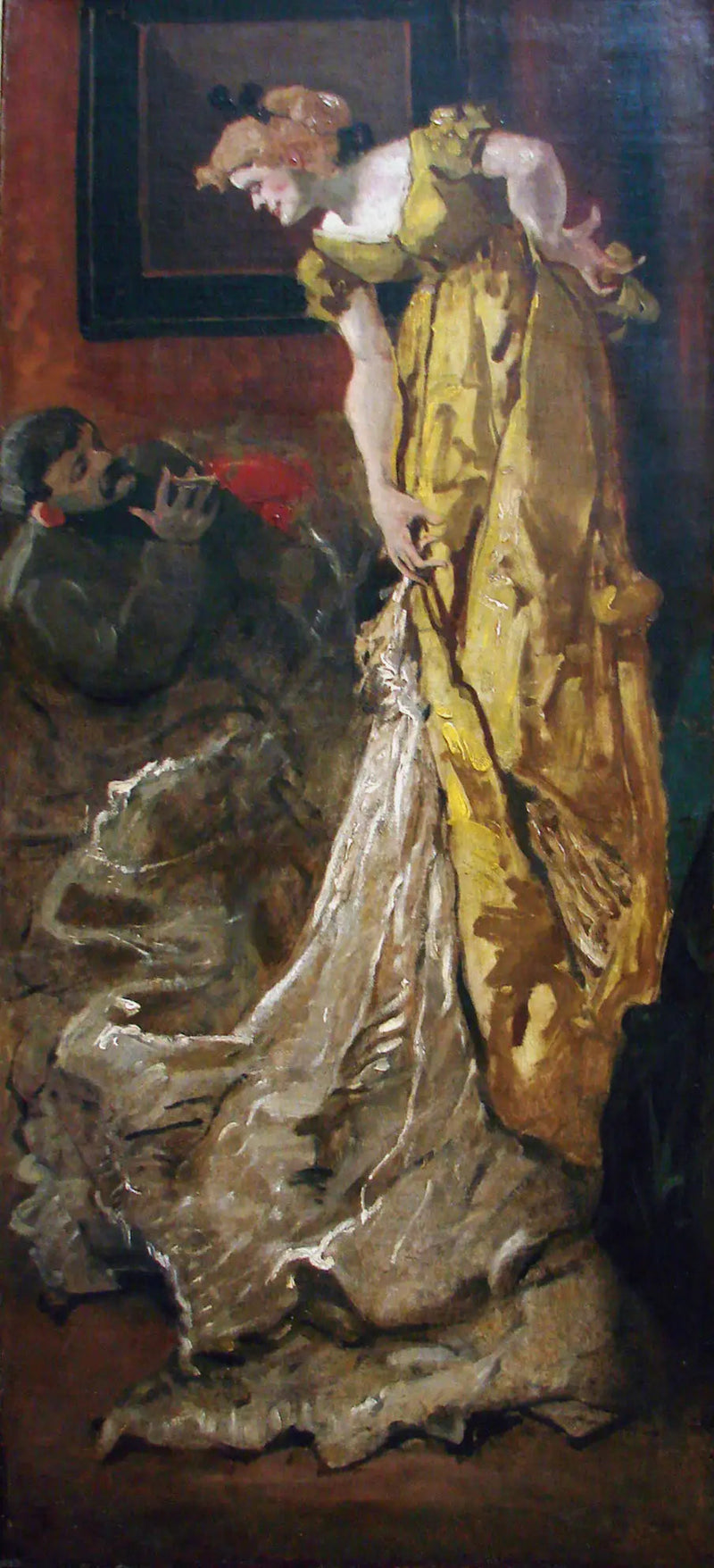 I ateljén modellen poserar (efter Alfred Stevens ateljé) - Henri de Toulouse-Lautrec