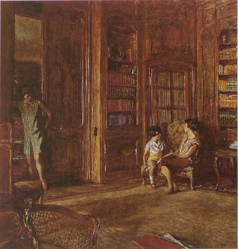 I biblioteket - Édouard Vuillard