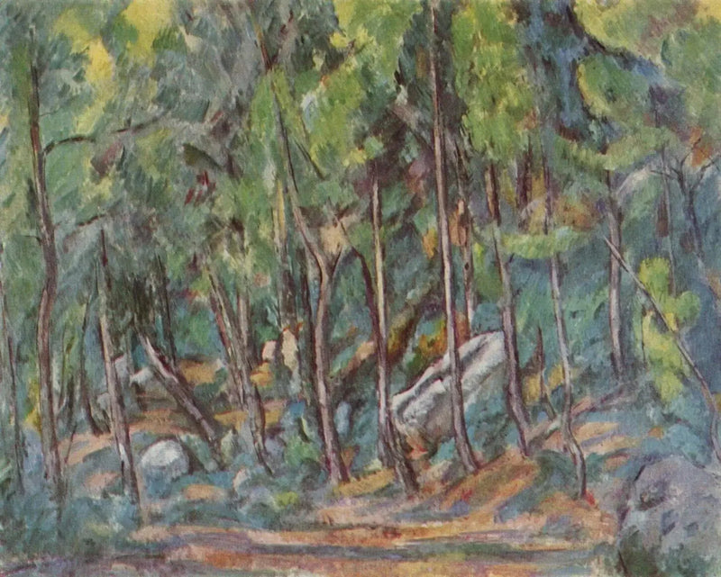 I Fontainebleaus skog - Paul Cézanne