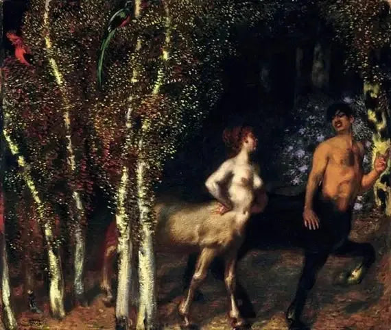 I den förtrollade skogen - Franz von Stuck