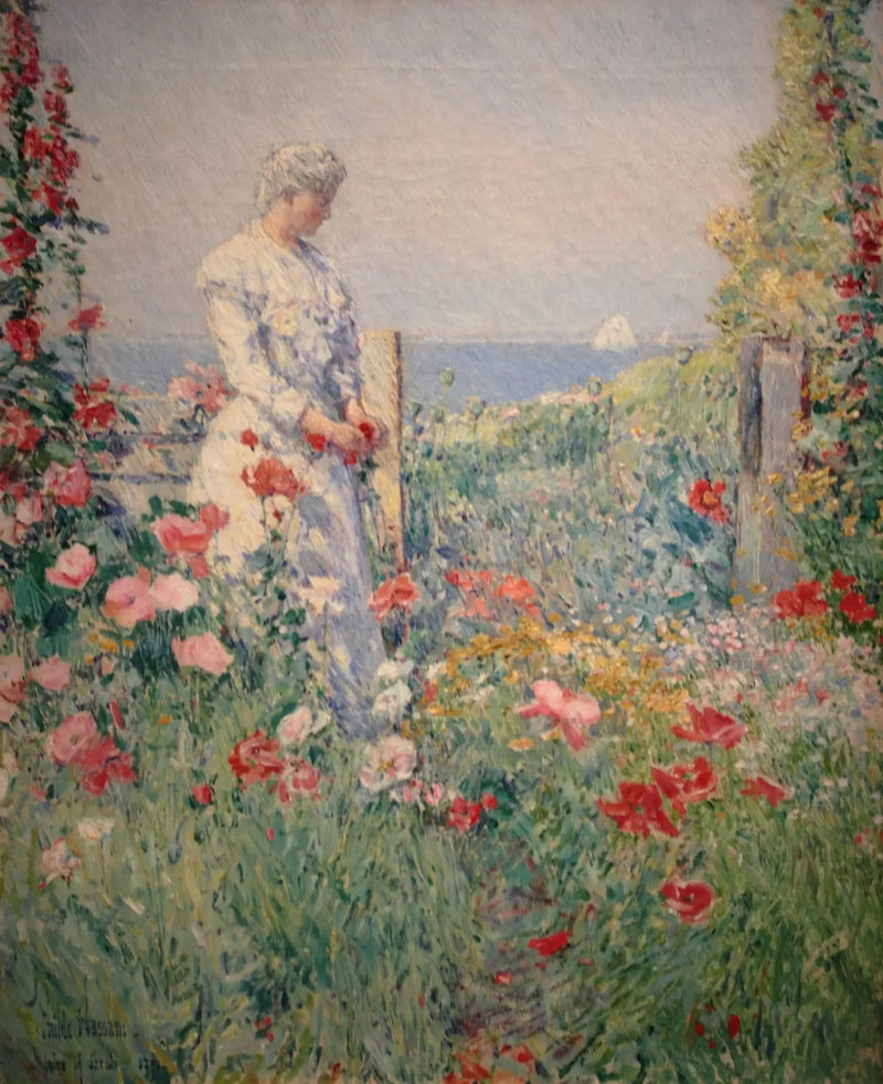 I trädgården - Childe Hassam