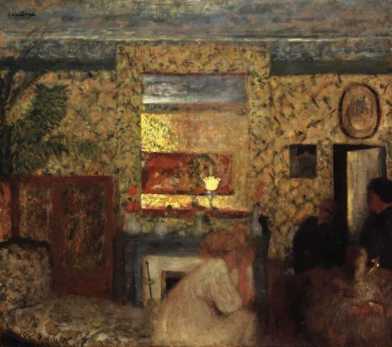 I salongen hos Natanson i Villeneuve-sur-Yonne - Édouard Vuillard