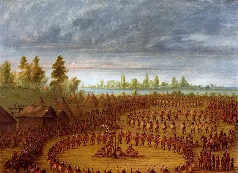 Apache krigsdans - George Catlin