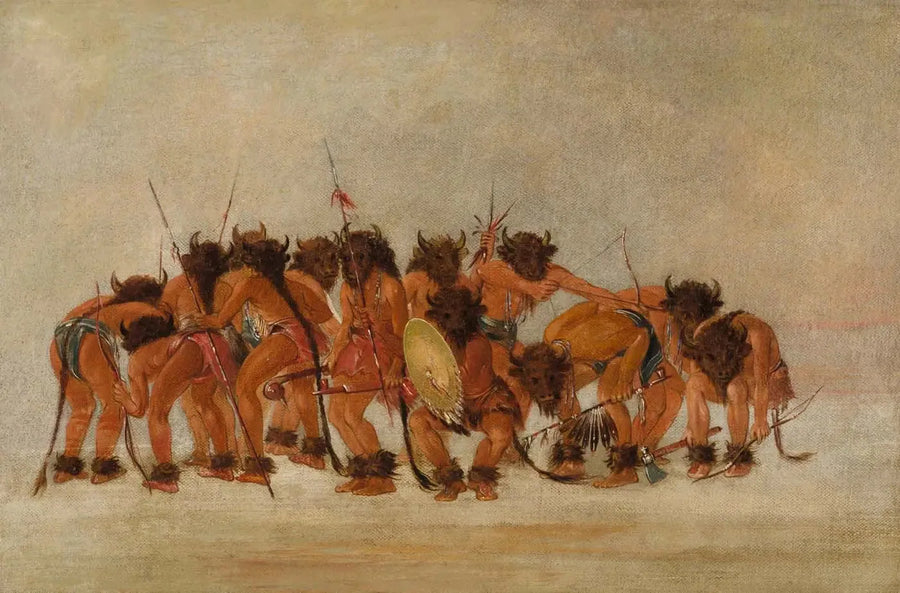 Buffeldans, Mandan - George Catlin