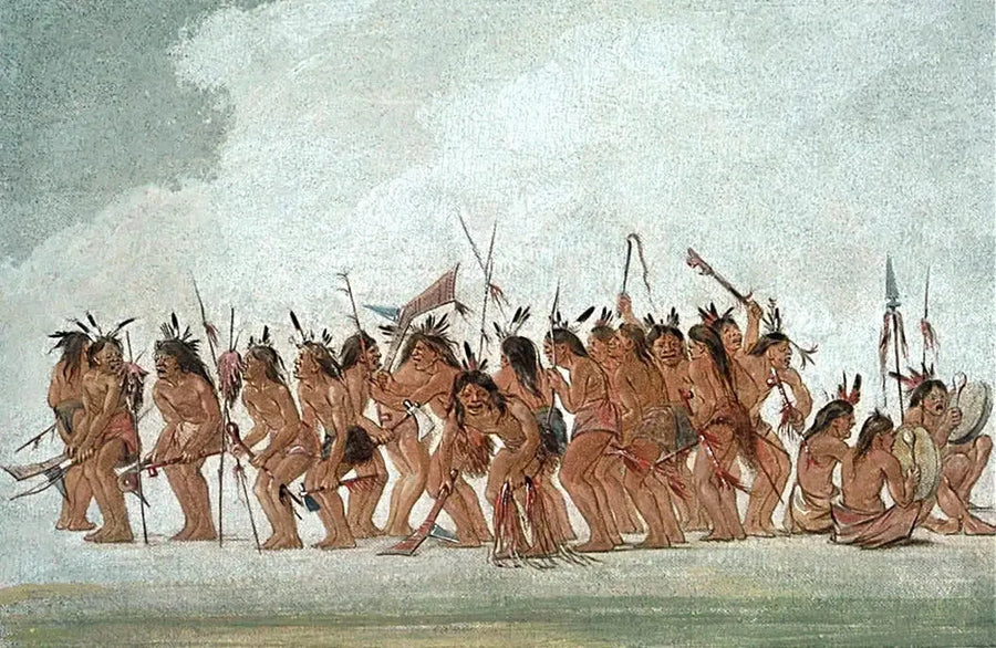 Hunddans vid Fort Snelling - George Catlin