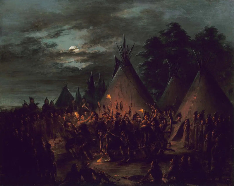 Dans av skalp, Sioux - George Catlin
