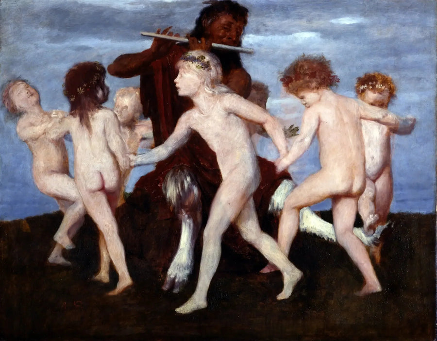Dansande pan med barn - Arnold Böcklin