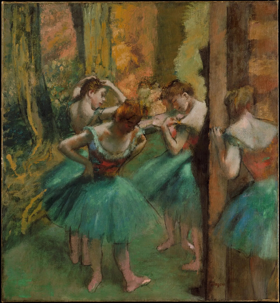 Dansare, rosor och grönt - Edgar Degas